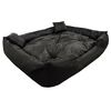 Kingdog Ecco Cama Para Perros Y Gatos Con Cojín. Material Impermeable Lavable 130x105 Cm Color Negro