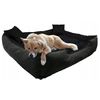 Kingdog Ecco Cama Para Perros Y Gatos Con Cojín. Material Impermeable Lavable 130x105 Cm Color Negro