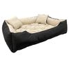 Ecco Cama Para Perro Y Gato Con Cojín Tamaño L Beige & Negro Impermeable Nylon Mascota Lavable Material Impermeabletamaño Interior: 100x80 / Tamaño Exterior: 115x95cm