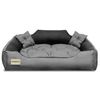 Cama Para Perros Y Gatos De Microfibra 100x80 / 115x95 Cm Gris-negro