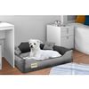 Cama Para Perros Y Gatos De Microfibra 100x80 / 115x95 Cm Gris-negro