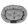 Cama Para Perro Cama Para Mascotas Ovalada Impermeable 115x95 Cm Color Gris Oscuro