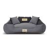 Cama Para Perro O Gato Kingdog 75x65 Cm  Color Gris/negro