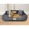 Cama Para Perro O Gato Kingdog 75x65 Cm  Color Gris/negro