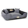 Cama Para Perro O Gato Kingdog 100x75 Cm Color Gris/negro