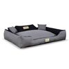 Cama Para Perro O Gato Kingdog 115x95 Cm Color Gris/negro