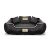 Cama Para Perro Kingdog Corral 75x65cm Eco Cuero Color Negro