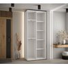 Armario Corredero Davos 1 100x235x45 Blanco/blanco/plata