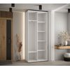 Armario Corredero Davos 1 100x235x45 Blanco/blanco/plata