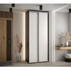 Armario Corredero Davos 1 100x235x45 Negro/blanco/plata