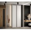 Armario Corredero Davos 1 110x235x60 Blanco/blanco/plata