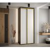 Armario Corredero Davos 1 120x235x45 Negro/blanco/dorado