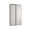 Armario Corredero Davos 1 130x235x45 Blanco/blanco/plata