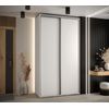 Armario Corredero Davos 1 130x235x45 Blanco/blanco/plata