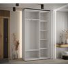 Armario Corredero Davos 1 130x235x45 Blanco/blanco/plata