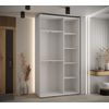 Armario Corredero Davos 1 130x235x45 Blanco/blanco/plata