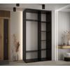 Armario Corredero Davos 1 130x235x45 Negro/artesano/plata