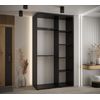 Armario Corredero Davos 1 130x235x45 Negro/negro/plata