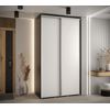 Armario Corredero Davos 1 140x235x45 Negro/blanco/plata