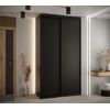 Armario Corredero Davos 1 140x235x45 Negro/negro/negro