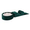 Meowbaby Parque Infantil De Espuma Con Piscina De Bolas, Verde Oscuro : Blanco, 200 Pcs