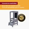 Torre De Aprendizaje / Taburete Blanco Para Niños Taburetes Con Elementos Naturales Con Tablero Meowbaby