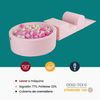 Meowbaby Parque Infantil De Espuma Con Piscina De Bolas, Pana, Arena : Rosa Pastel/blanco/beige, 200 Pcs