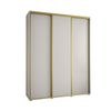 Armario Corredero Davos 1 200x235x45 Blanco/blanco/dorado