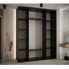 Armario Corredero Davos 1 200x235x45 Negro/artesano/plata