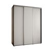 Armario Corredero Davos 1 200x235x45 Negro/blanco/plata