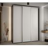 Armario Corredero Davos 1 200x235x45 Negro/blanco/plata