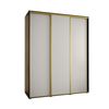 Armario Corredero Davos 1 200x235x45 Negro/blanco/dorado