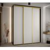 Armario Corredero Davos 1 200x235x45 Negro/blanco/dorado