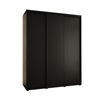 Armario Corredero Davos 1 200x235x45 Negro/negro/negro