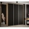 Armario Corredero Davos 1 200x235x60 Artesano/negro/plata