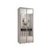 Armario Corredero Davos 2 110x235x45 Blanco/blanco/plata