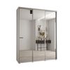 Armario Corredero Davos 2 200x235x45 Blanco/blanco/plata