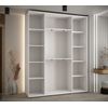 Armario Corredero Davos 2 200x235x45 Blanco/blanco/plata