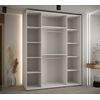 Armario Corredero Davos 2 200x235x60 Blanco/blanco/plata