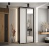 Armario Corredero Davos 3 120x235x45 Negro/blanco/plata