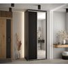 Armario Corredero Davos 3 120x235x45 Negro/negro/plata