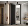 Armario Corredero Davos 3 130x235x45 Negro/negro/plata