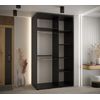 Armario Corredero Davos 3 130x235x60 Negro/artesano/plata