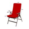 Cojín Para Silla 1 Ud| Cojín 110x47x4cm Rojo| Cojín Para Silla De Exterior| Cojín De Asiento Con Respaldo Alto