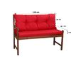 Cojín Para Banco 120x60x7+ 120x50cm| Color Rojo| Cojín Exterior| Cojines Para Columpio De Jardín| Cojín Para Muebles De Jardín| Almohada Impermeable