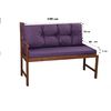 Cojín Para Banco 120x60x7+ 120x50cm| Color Morado| Cojín Exterior| Cojines Para Columpio De Jardín| Cojín Para Muebles De Jardín| Almohada Impermeable