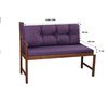 Cojín Para Muebles De Jardín| Morado| Cojín Para Banco 150x50x7+ 150x50cm| Cojín Exterior| Cojines Para Columpio De Jardín| Almohada Decorativa