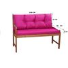 Un Juego De Cojines Para Banco De Jardín| Almohadas En Tamaño: 150x60x7+ 150x50| Rose| Cojín De Jardín Impermeable| Cojín Para Muebles De Jardín