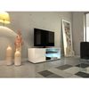 Mueble De Televisión Contemporáneo Kora Con Led Blanco - L 100 Cm