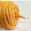 Was Cordón De Algodón Con Núcleo De Poliéster, Hilo De Algodón Diy, Macramé, Tejer, Cordón De Algodón Ideal Para Manualidades (9 Mm, 50 M, Amarillo Oscuro)